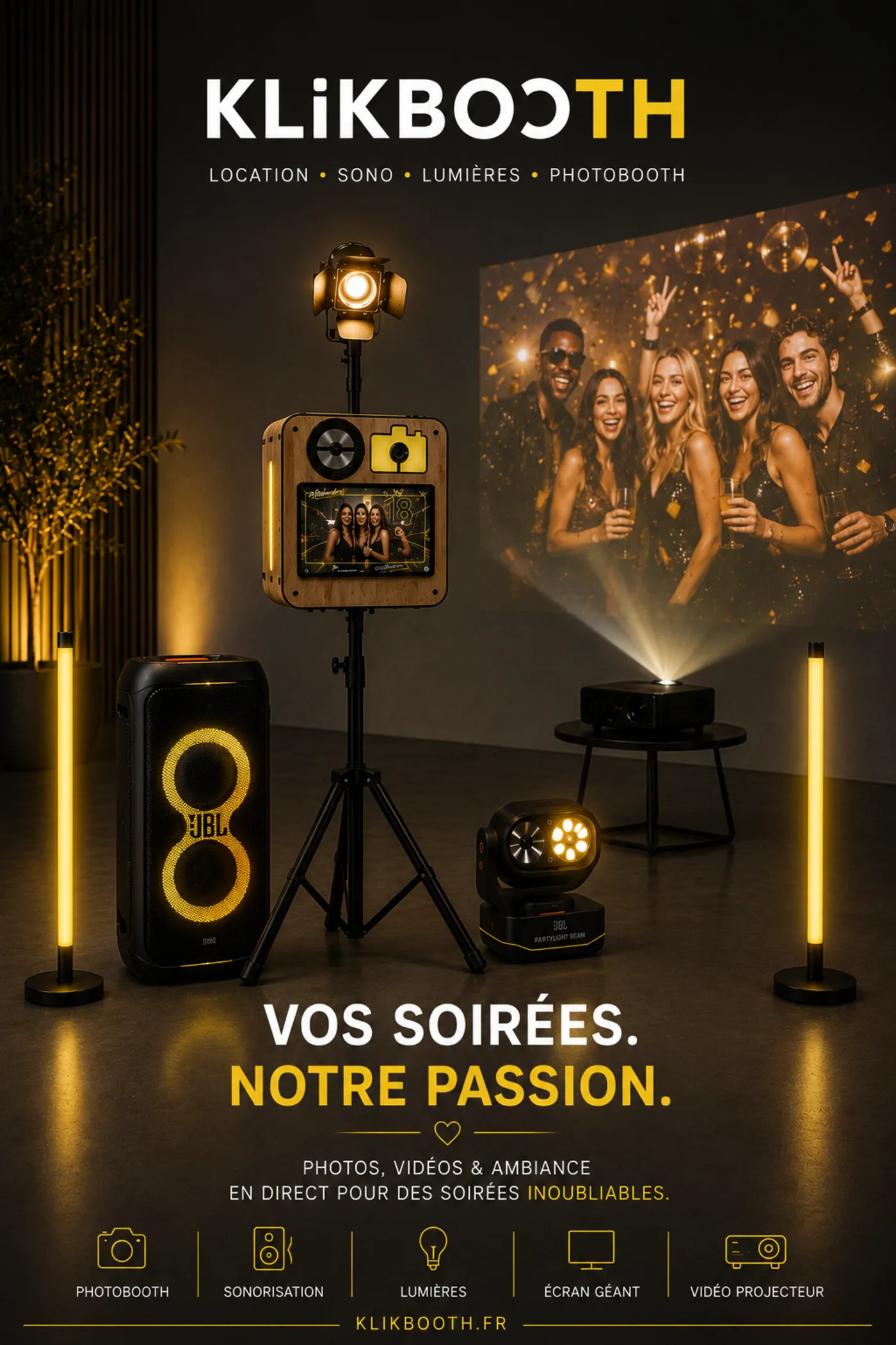 Vidéoprojecteur utilisé avec KlikBooth